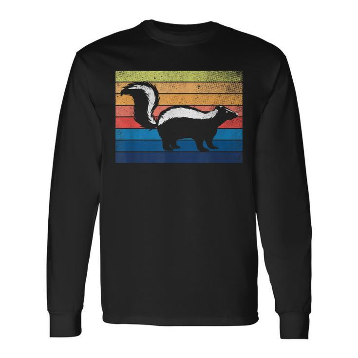 Skunk Vintage Retro Animal Skunks Long Sleeve T-Shirt