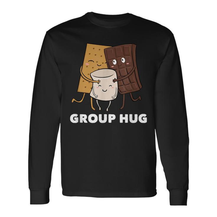 Smores Group Hug Marshmallow Chocolate Long Sleeve T-Shirt