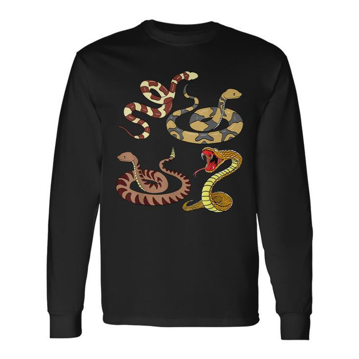 Snakes Reptile Science Biology Long Sleeve T-Shirt