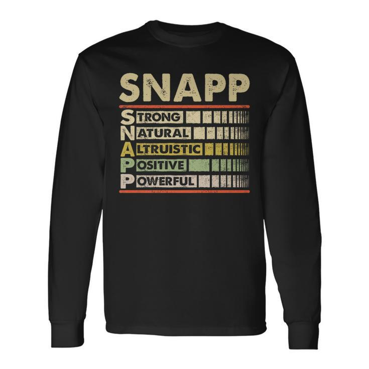 Snapp Family Name Snapp Last Name Team Long Sleeve T-Shirt