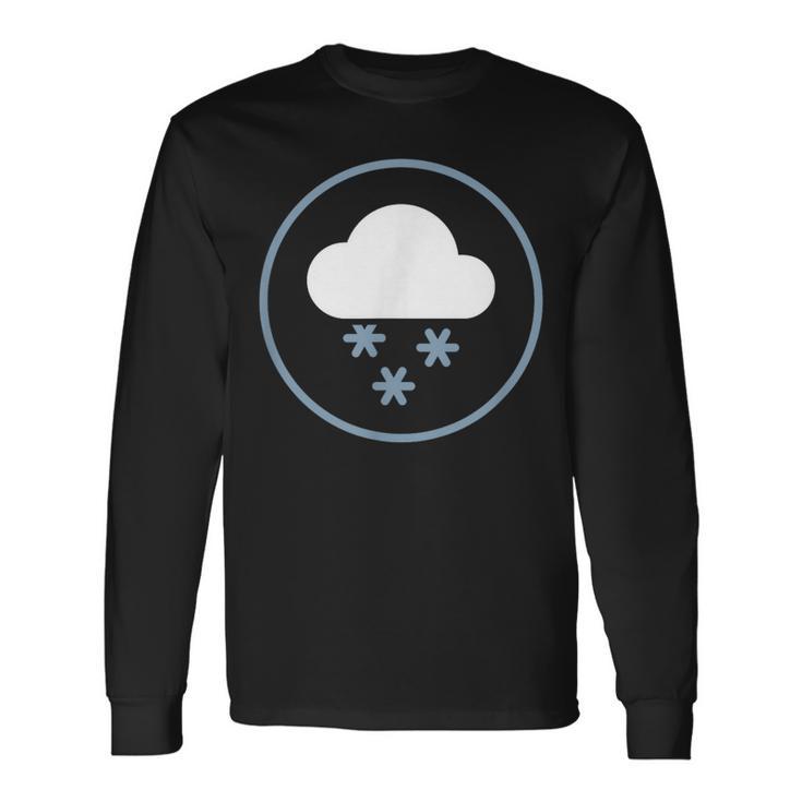 Snow Snowstorm Storm Snowflake Winter Blizzard Weather Icon Long Sleeve T-Shirt