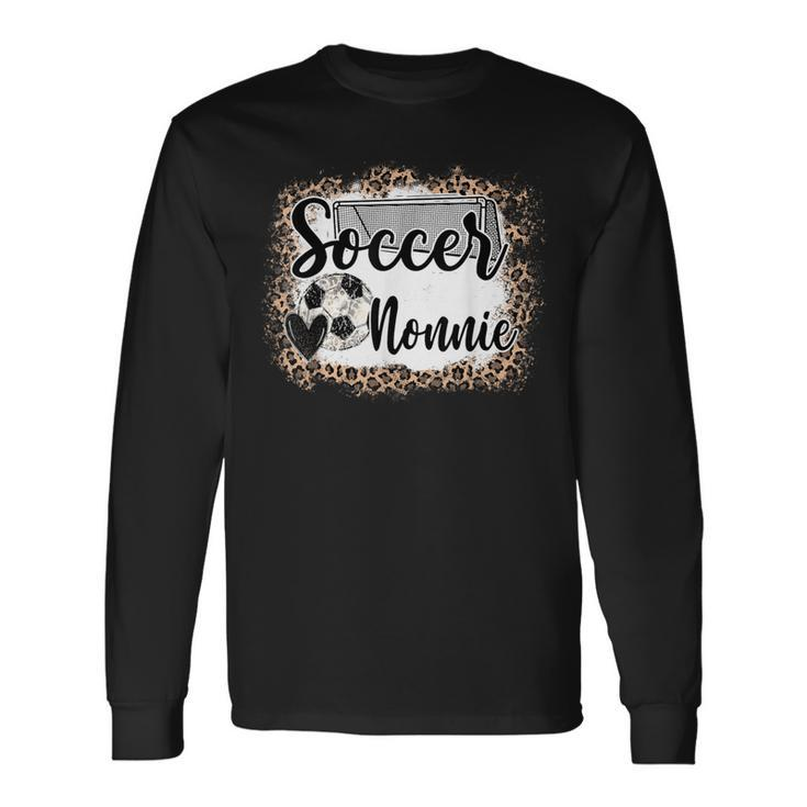 Soccer Nonnie Leopard Soccer Lover Mother's Father's Day Long Sleeve T-Shirt