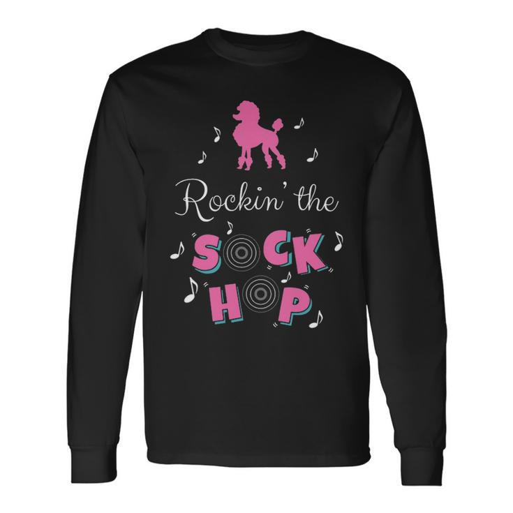 Sock Hop Costume Pink Poodle Long Sleeve T-Shirt