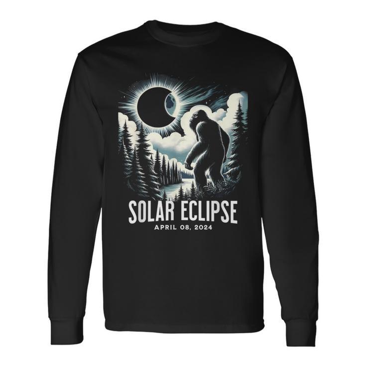 Solar Eclipse 2024 Bigfoot Long Sleeve T-Shirt