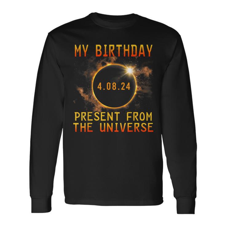 Solar Eclipse 2024 Birthday Present 4824 Totality Universe Long Sleeve T-Shirt