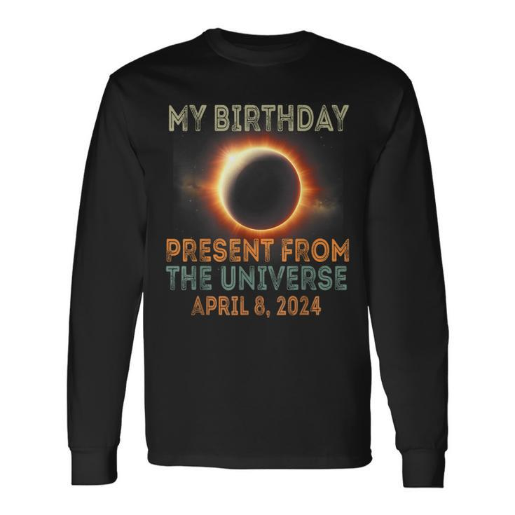 Solar Eclipse 2024 Birthday Present 4824 Totality Universe Long Sleeve T-Shirt