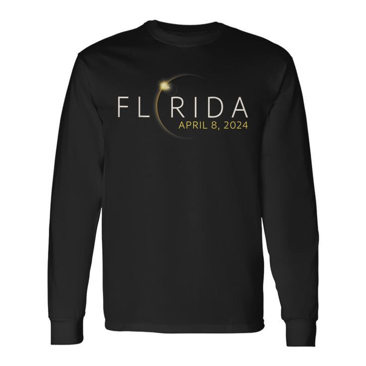 Solar Eclipse 2024 State Florida Total Solar Eclipse Long Sleeve T-Shirt