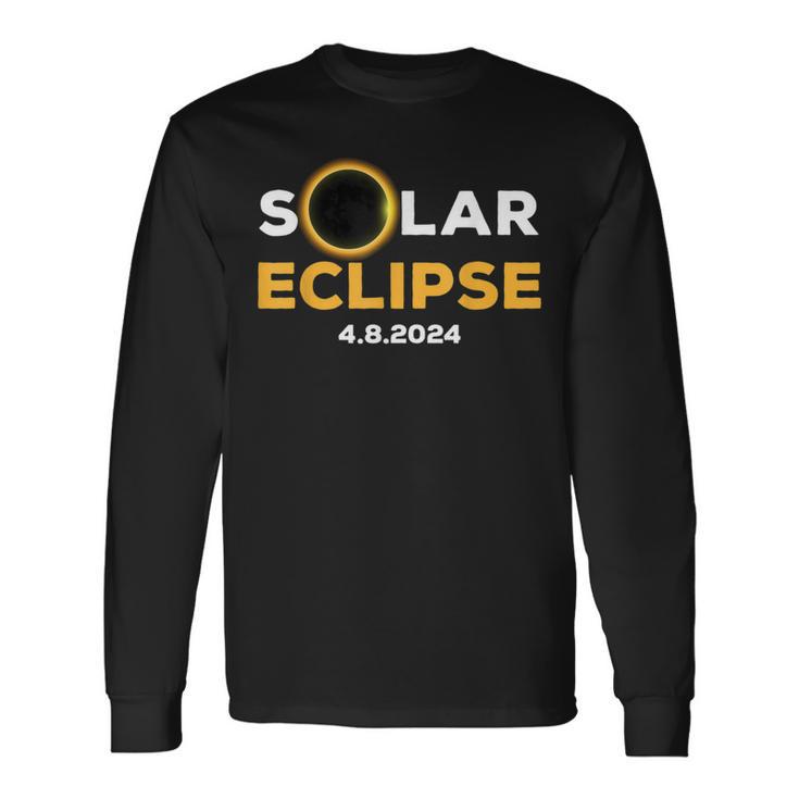 Solar Eclipse 2024 Total Solar Eclipse Phases April 8Th Long Sleeve T-Shirt Gifts ideas