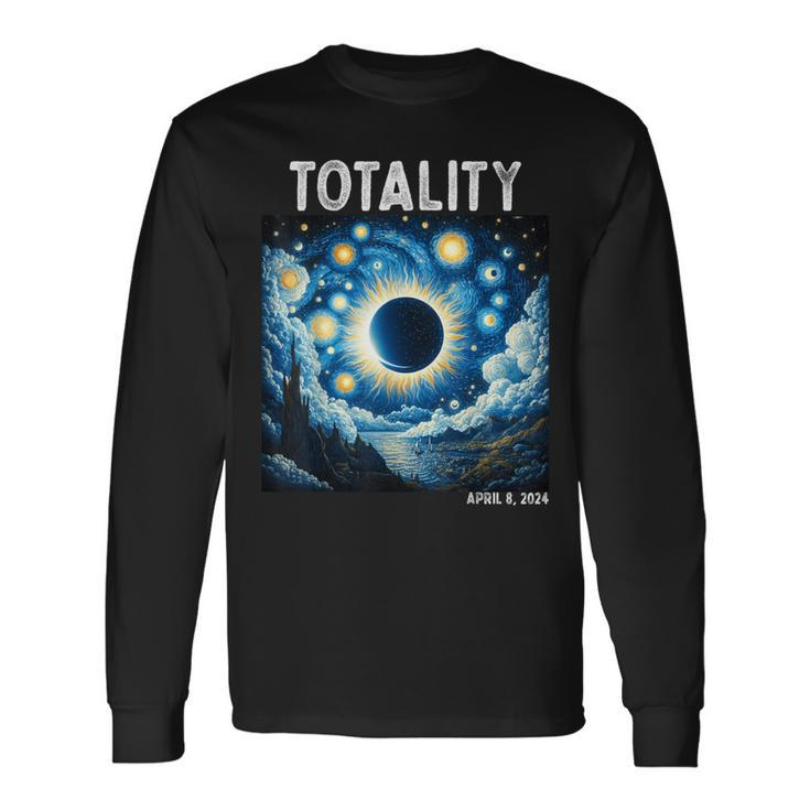 Solar Eclipse 2024 Totality April 8Th Astronomy Science Long Sleeve T-Shirt Gifts ideas