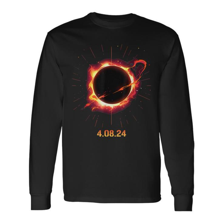 Solar Eclipse 40824 Full Totality Event 2024 Souvenir Long Sleeve T-Shirt
