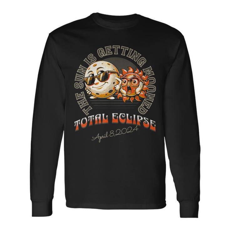 Solar Eclipse Chase April 2024 Sun Is Getting Mooned Long Sleeve T-Shirt
