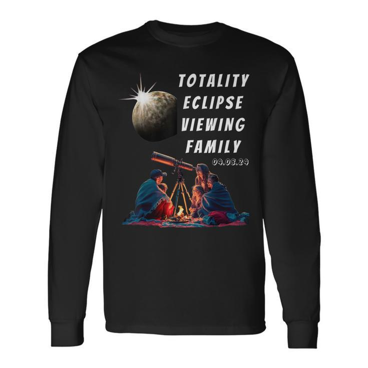 Solar-Eclipse With Family Solar-Eclipse Glasses For 2024 Long Sleeve T-Shirt