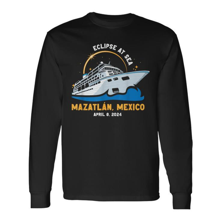 Solar Eclipse At Sea Cruise 2024 Mazatlan Mexico Matching Long Sleeve T-Shirt