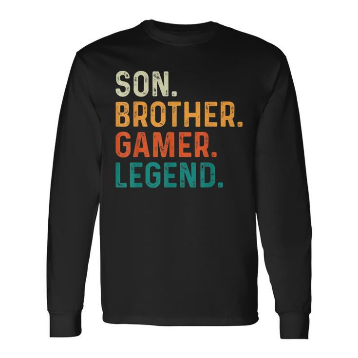 Son Brother Gamer Legend Gaming Long Sleeve T-Shirt