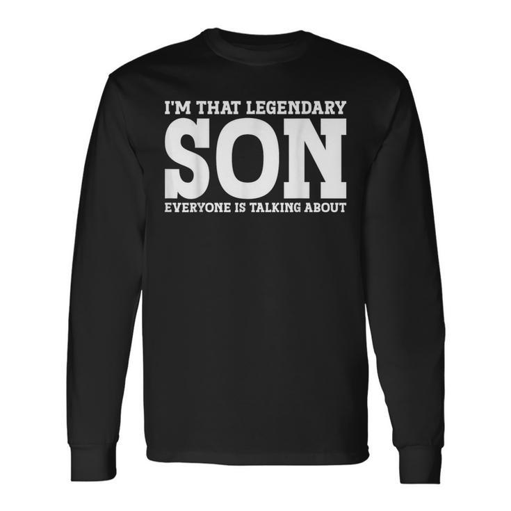 Son Surname Team Family Last Name Son Long Sleeve T-Shirt