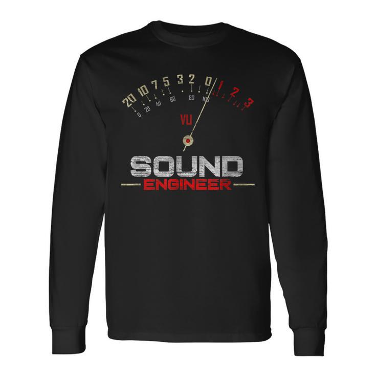 Sound Engineer Vu Meter Sound Engineer Tontechnik Langarmshirts Geschenkideen