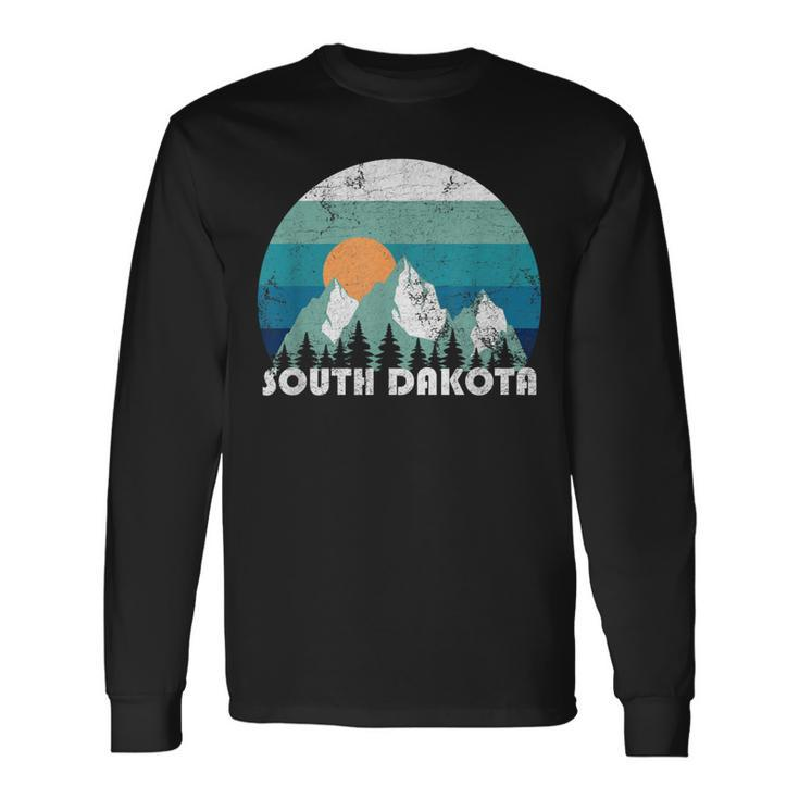 South Dakota State Retro Vintage Long Sleeve T-Shirt