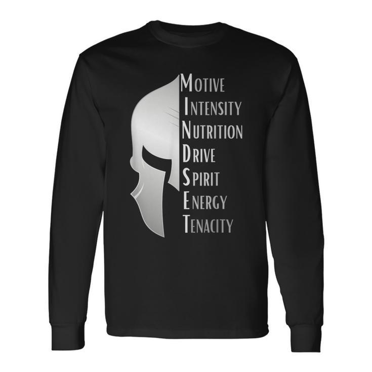 Spartan Mindset Motivational Inspirational Quote Graphic Long Sleeve T-Shirt Gifts ideas