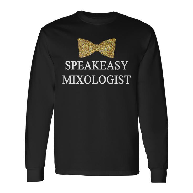 Speakeasy Mixologist 1920S Speakeasy Bartender Bow Tie Long Sleeve T-Shirt