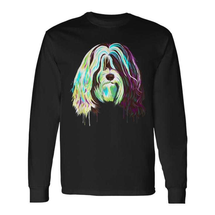 Splash Tibet Terrier Hund Langarmshirts Geschenkideen