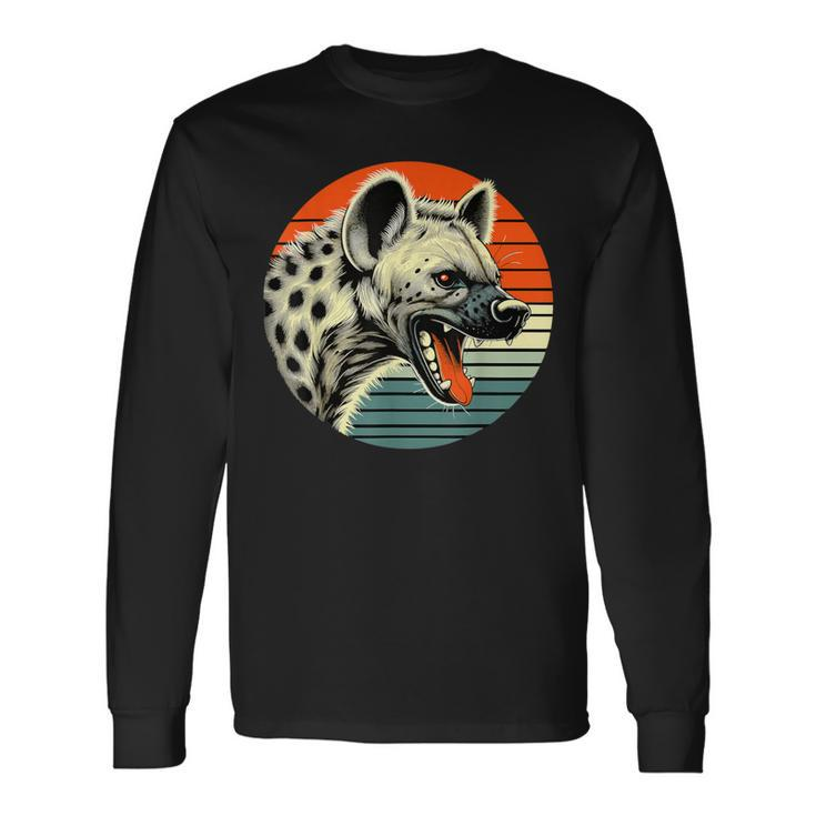 Spotted Laughing Hyena Retro Sun Long Sleeve T-Shirt Gifts ideas