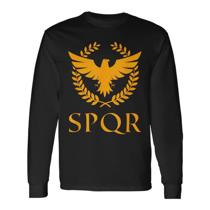 Spqr Roma Roma Regalo Antiguo Camiseta de manga larga