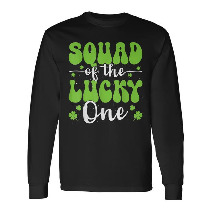 Squad Of The Lucky One First Birthday St Patrick's Day Long Sleeve T-Shirt