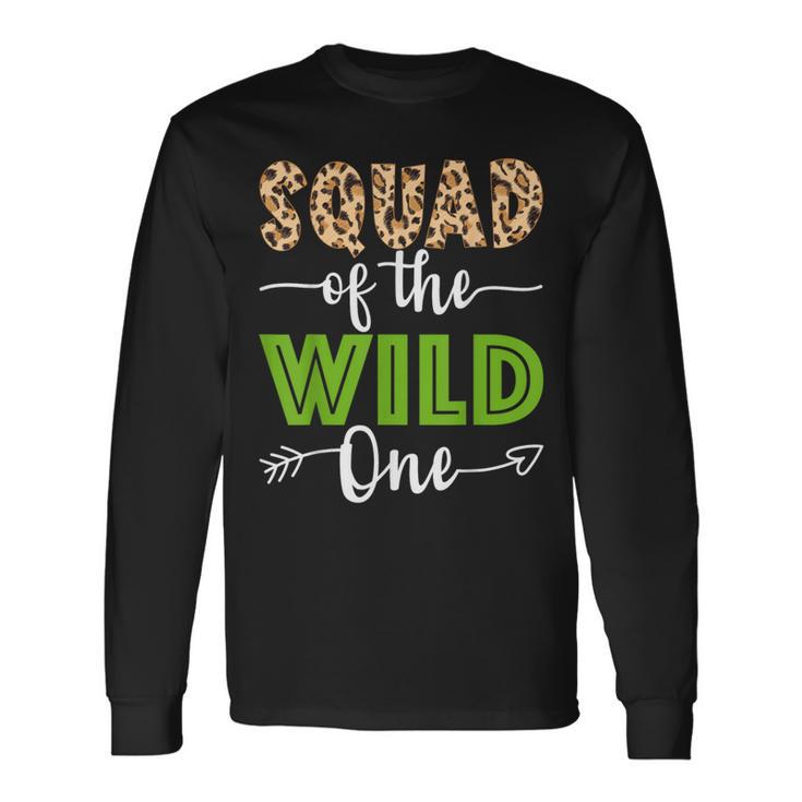 Squad Of The Wild One Zoo Animal 1St Birthday Safari Theme Long Sleeve T-Shirt