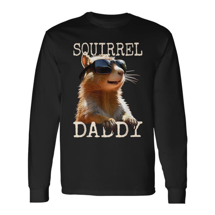 Squirrel Daddy Papa Dad Father's Day Squirrel Father Long Sleeve T-Shirt Gifts ideas