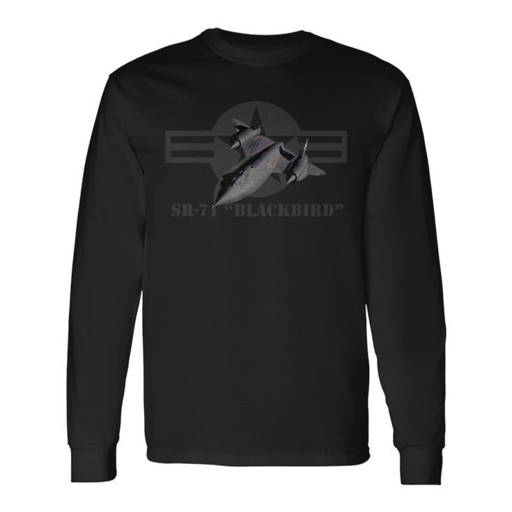 Sr-71 Vintage Cold War Sr71 Air Force Pilot Long Sleeve T-Shirt