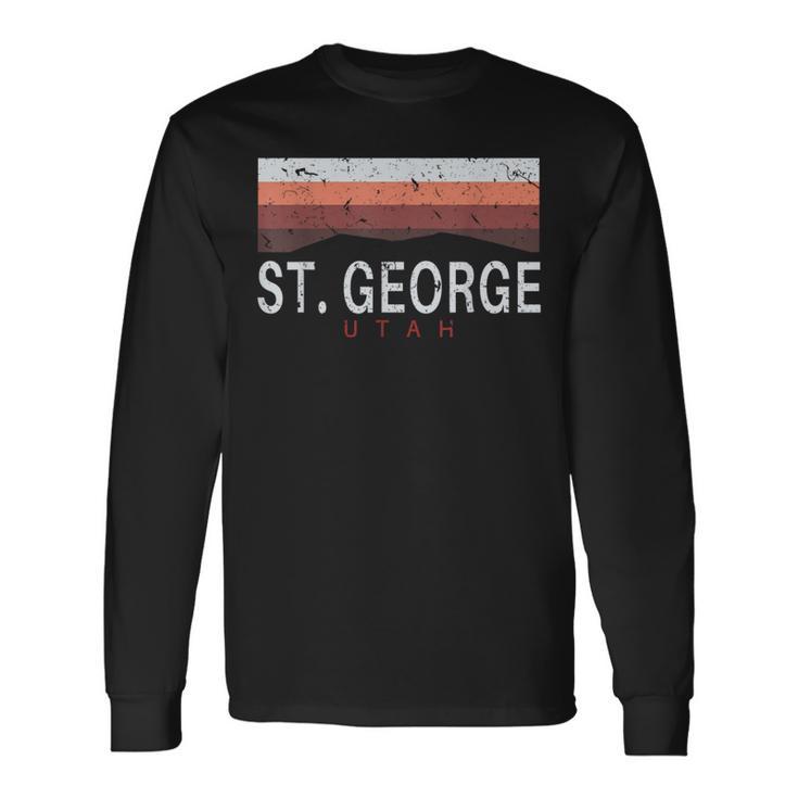 St George Utah T Vintage Ut Souvenirs Long Sleeve T-Shirt