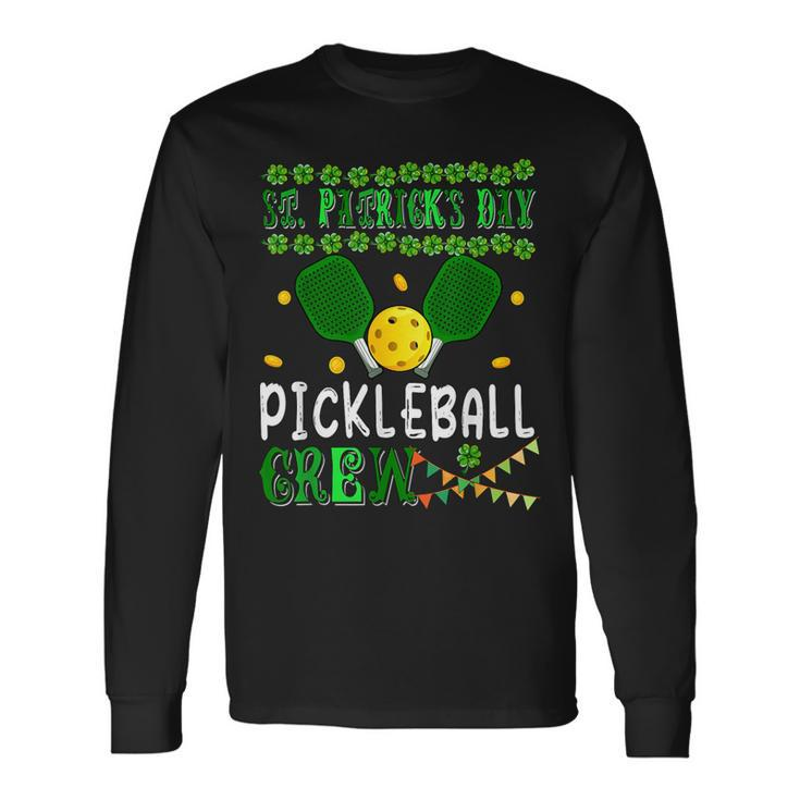 St Patrick's Day Pickleball Crew Equipment Player Team Long Sleeve T-Shirt