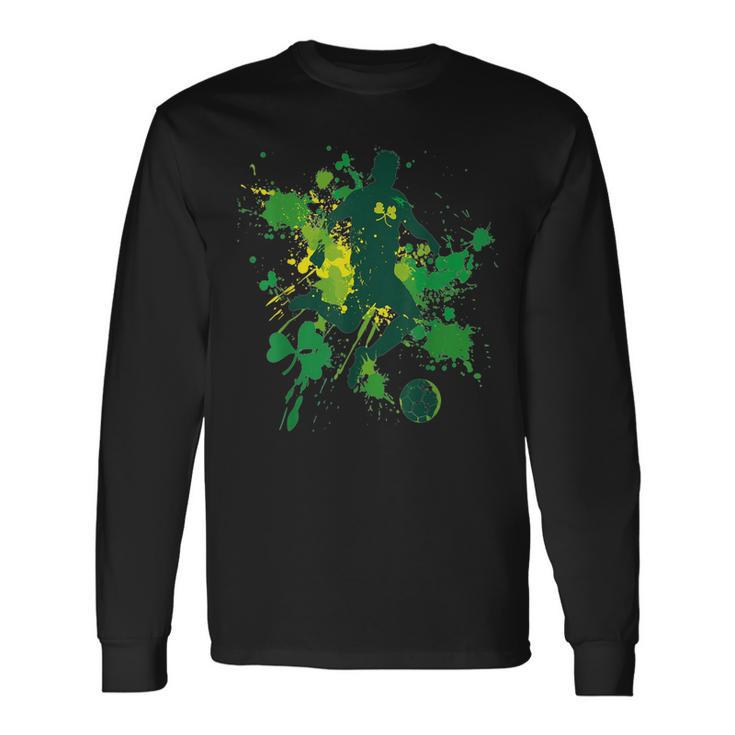 St Patricks Day Soccer Shamrock Long Sleeve T-Shirt Gifts ideas