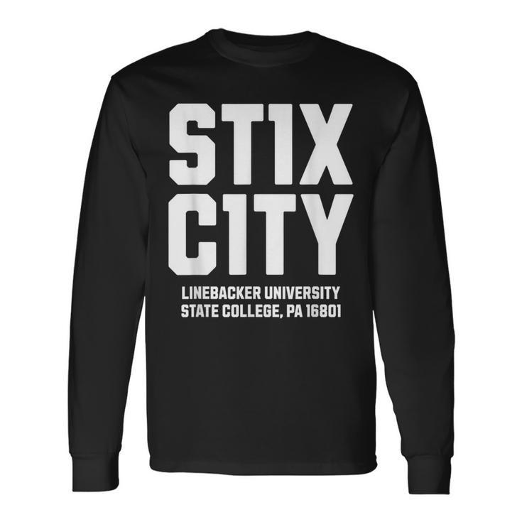 St1x C1ty Stix City Number 11 Number Eleven College Football Long Sleeve T-Shirt