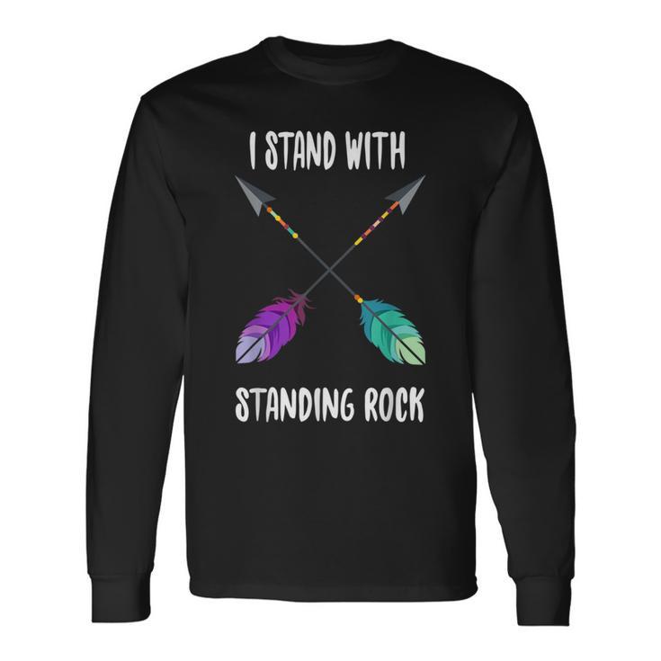 I Stand With Standing Rock Nodapl Mni Wiconi T Long Sleeve T-Shirt