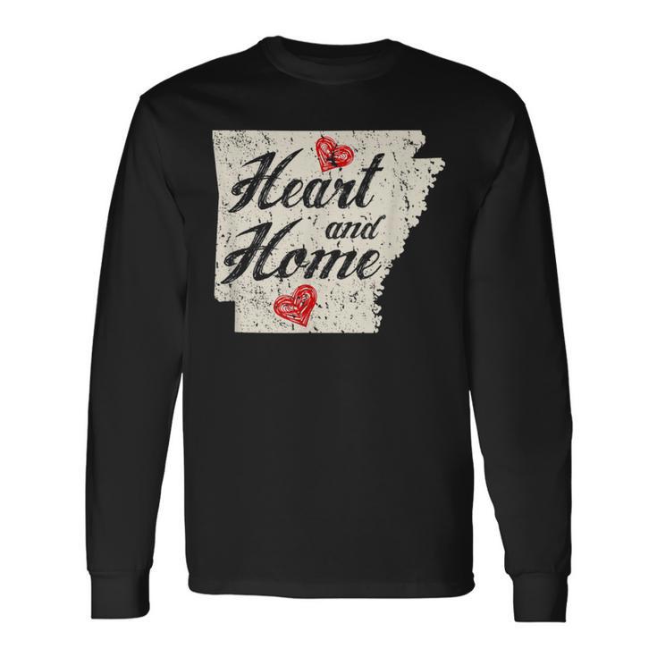 State Of Arkansas Heart & Home Hometown Pride Long Sleeve T-Shirt