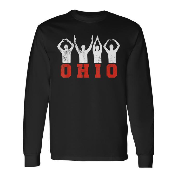 State Of Ohio Ohioan Oh Trendy Distressed Long Sleeve T-Shirt