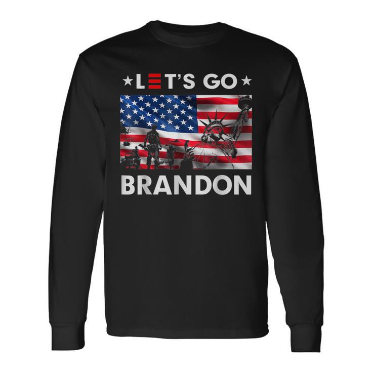 Statue Of Liberty Let's Go Brandon Long Sleeve T-Shirt