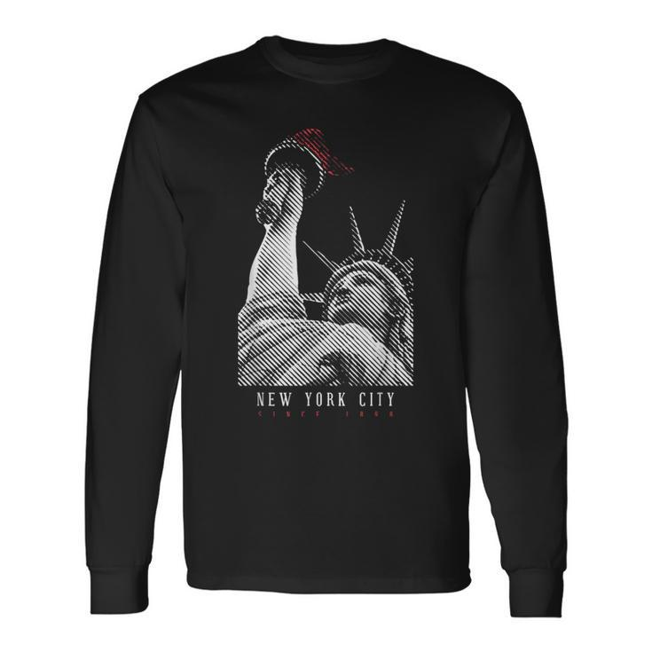 Statue Of Liberty New York City Nyc Ny Usa America Souvenir Long Sleeve T-Shirt