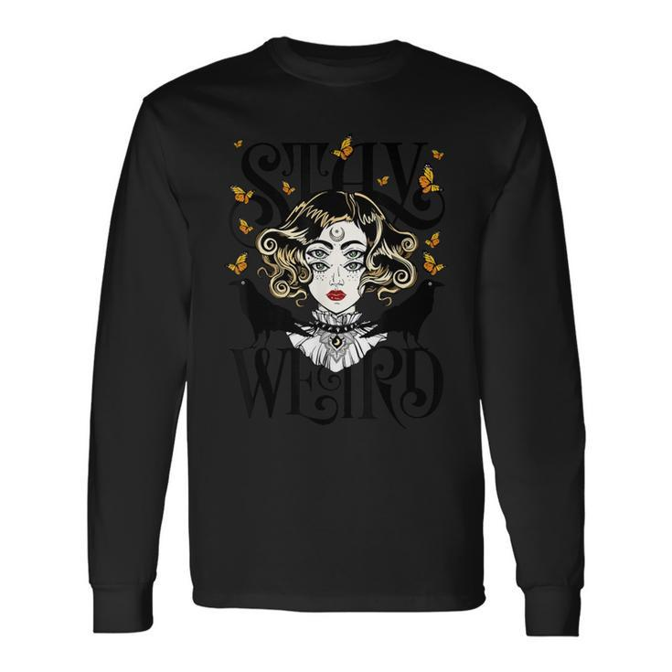 Stay Weird Rose And The Ravens Devil Girl Long Sleeve T-Shirt