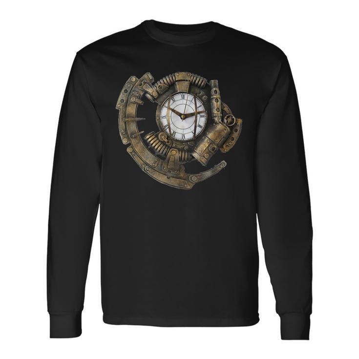 Steampunk Clock Vintage Time Piece Long Sleeve T-Shirt