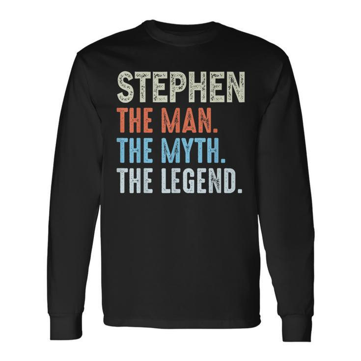 Stephen The Legend Name Personalized Cute Idea Vintage Long Sleeve T-Shirt
