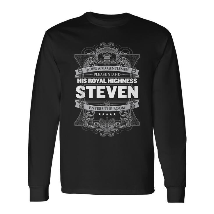 Steven First Name Long Sleeve T-Shirt