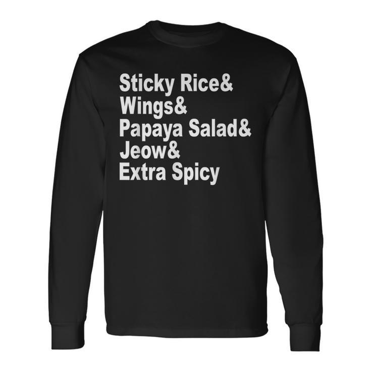 Sticky Rice Asian-Food Travel Noodle Foodie Long Sleeve T-Shirt