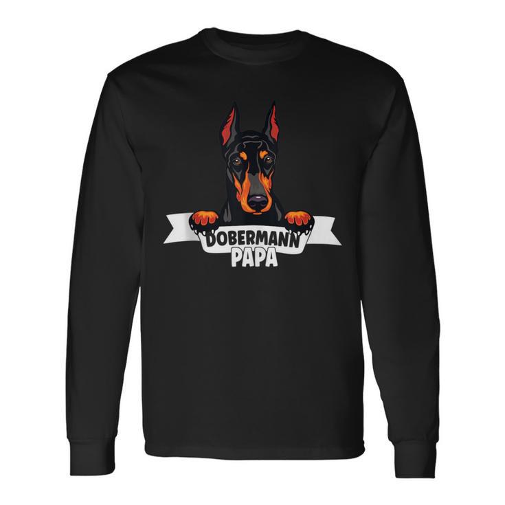 Stolzer Dobermann Papa Für Alle Dobermann Papas Langarmshirts Geschenkideen