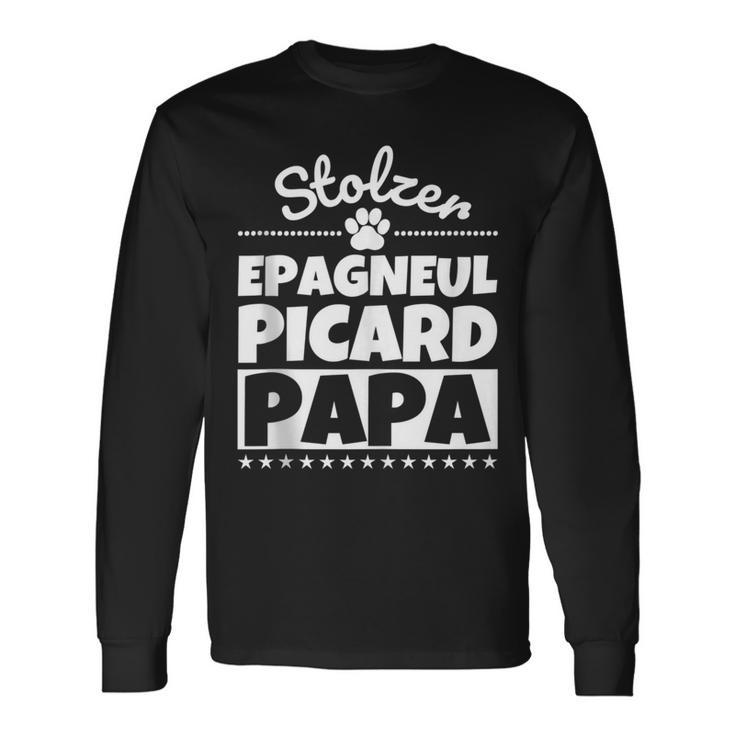 Stolzer Epagneul Picard Papa Langarmshirts Geschenkideen