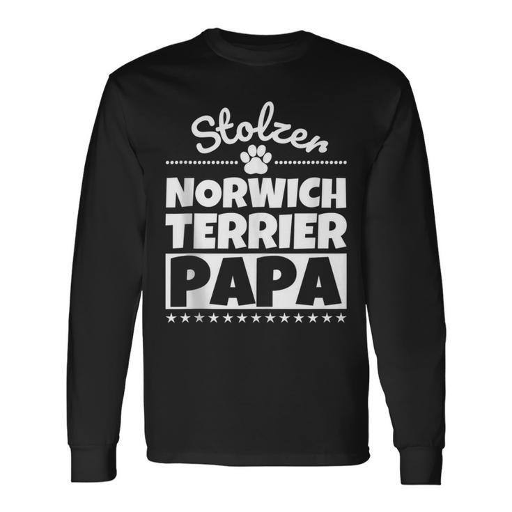 Stolzer Norwich Terrier Papa Langarmshirts Geschenkideen