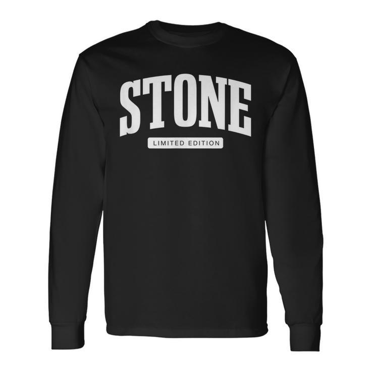 Stone Limited Edition Personalized Family Name Surname Long Sleeve T-Shirt
