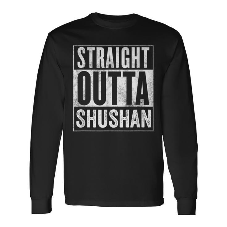 Straight Outta Megillah Reading Happy Purim Esther Costume Long Sleeve T-Shirt Gifts ideas