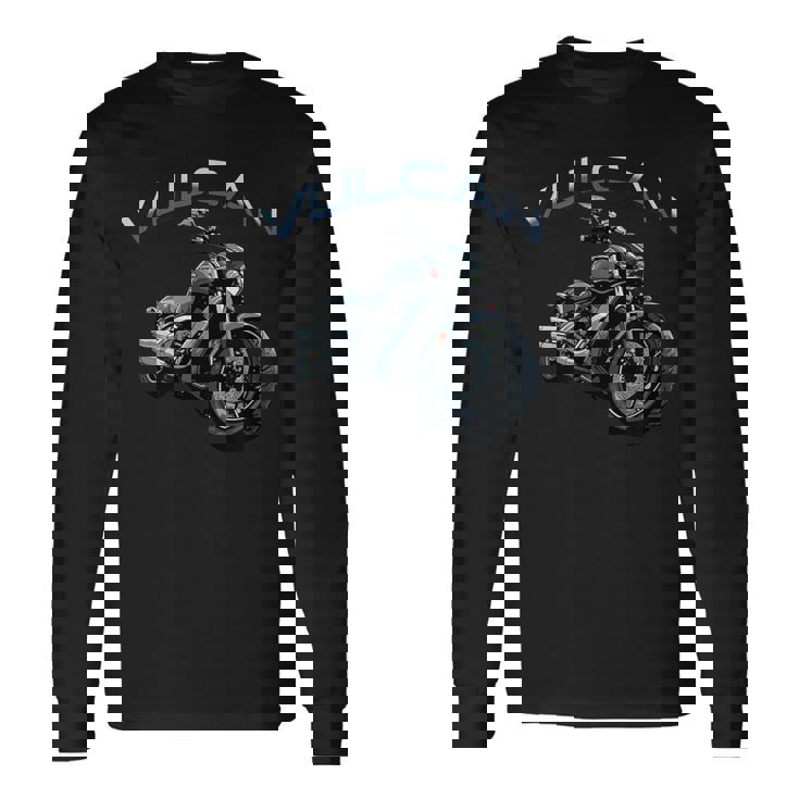 Street Cruiser Vulcan Motorcycle Long Sleeve T-Shirt - Seseable
